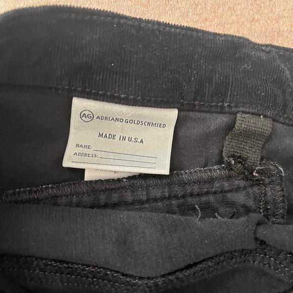 [30RIns27”]AG Moto Stevie Ankle Mid-Rise Slim Straight Black Corduroy - Picture 5 of 9